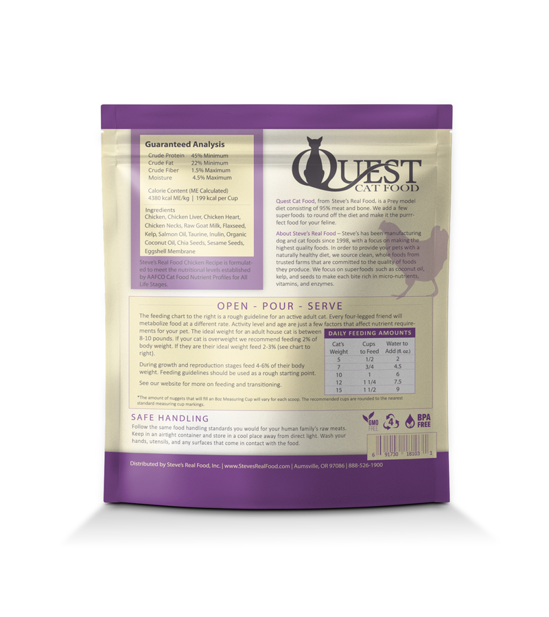 Quest Cat's Food - Freeze Dried Chicken Bite Size Nugget
