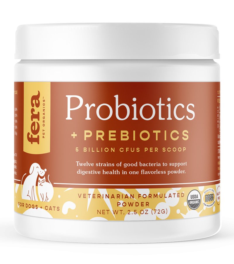 Organic Probiotics with Prebiotics for Dogs & Cats