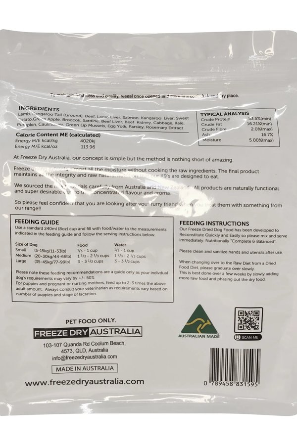 FDA - Raw Dog Food 500gm