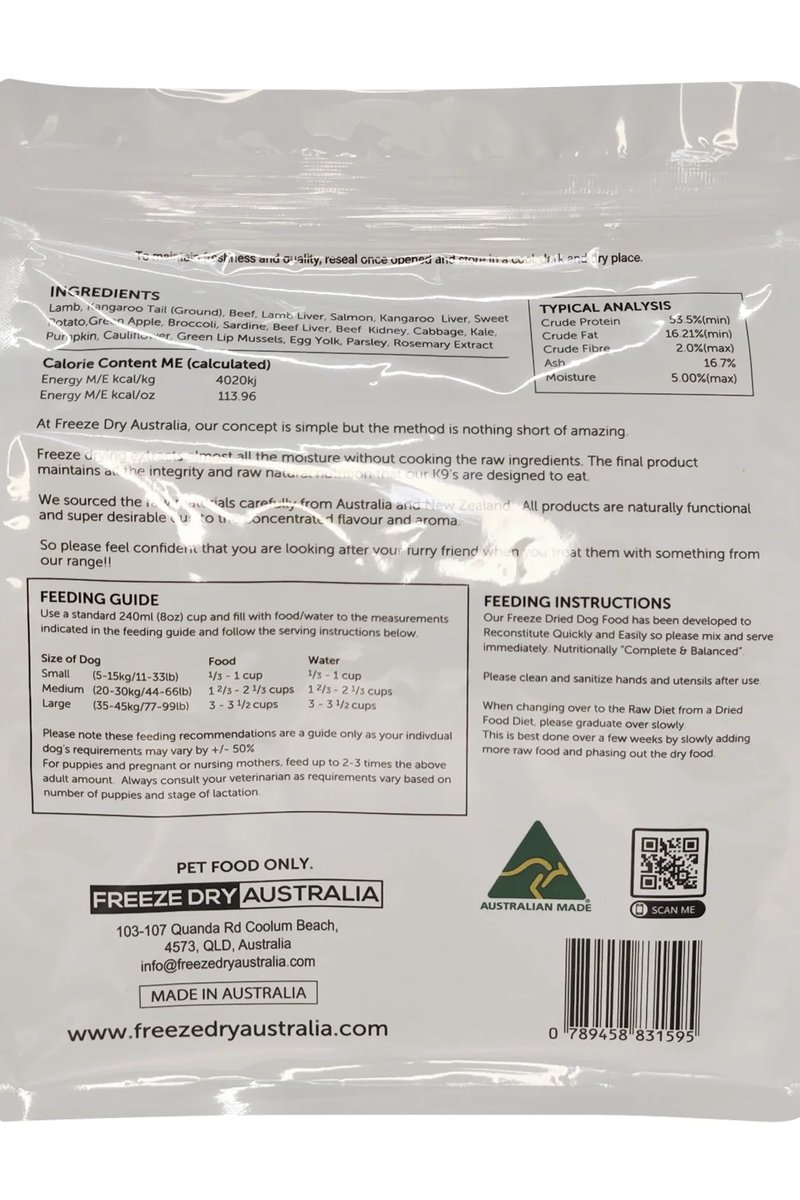 FDA - Raw Dog Food 500gm