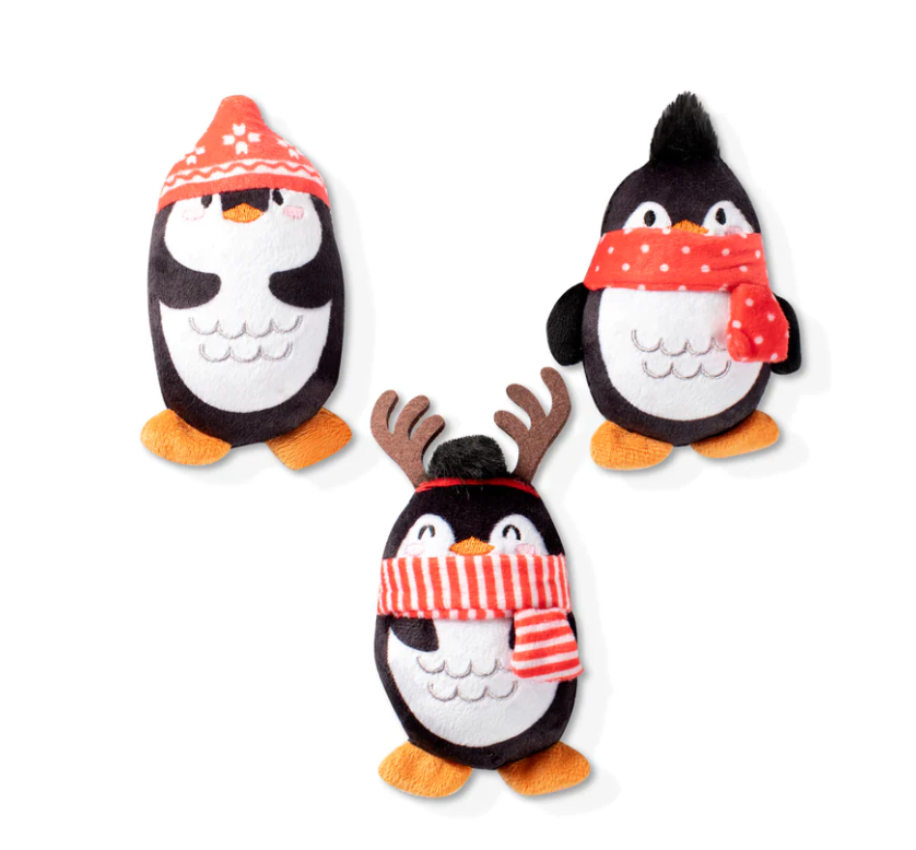 Mini Chillin' Penguins Dog Squeaky Plush Toy