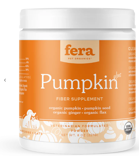 Fera Pet Organics Pumpkin Plus Fiber Support For Dogs And Cats