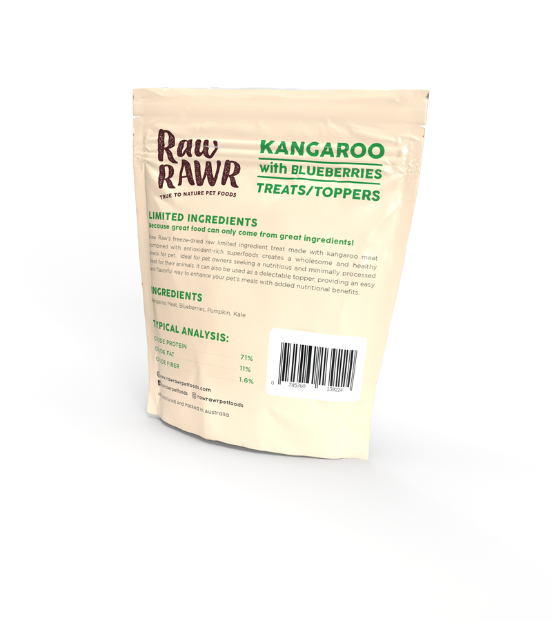 Freeze Dried Kangaroo with Blueberries