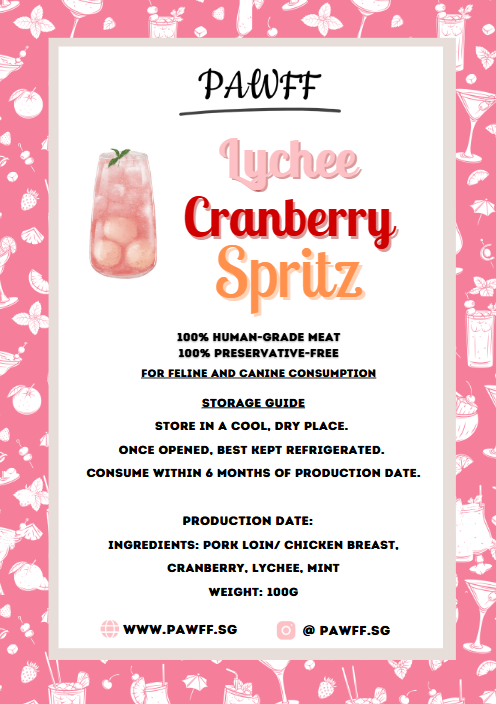 [Limited Time] Cranberry Lychee Spritz ( Chicken / Pork)