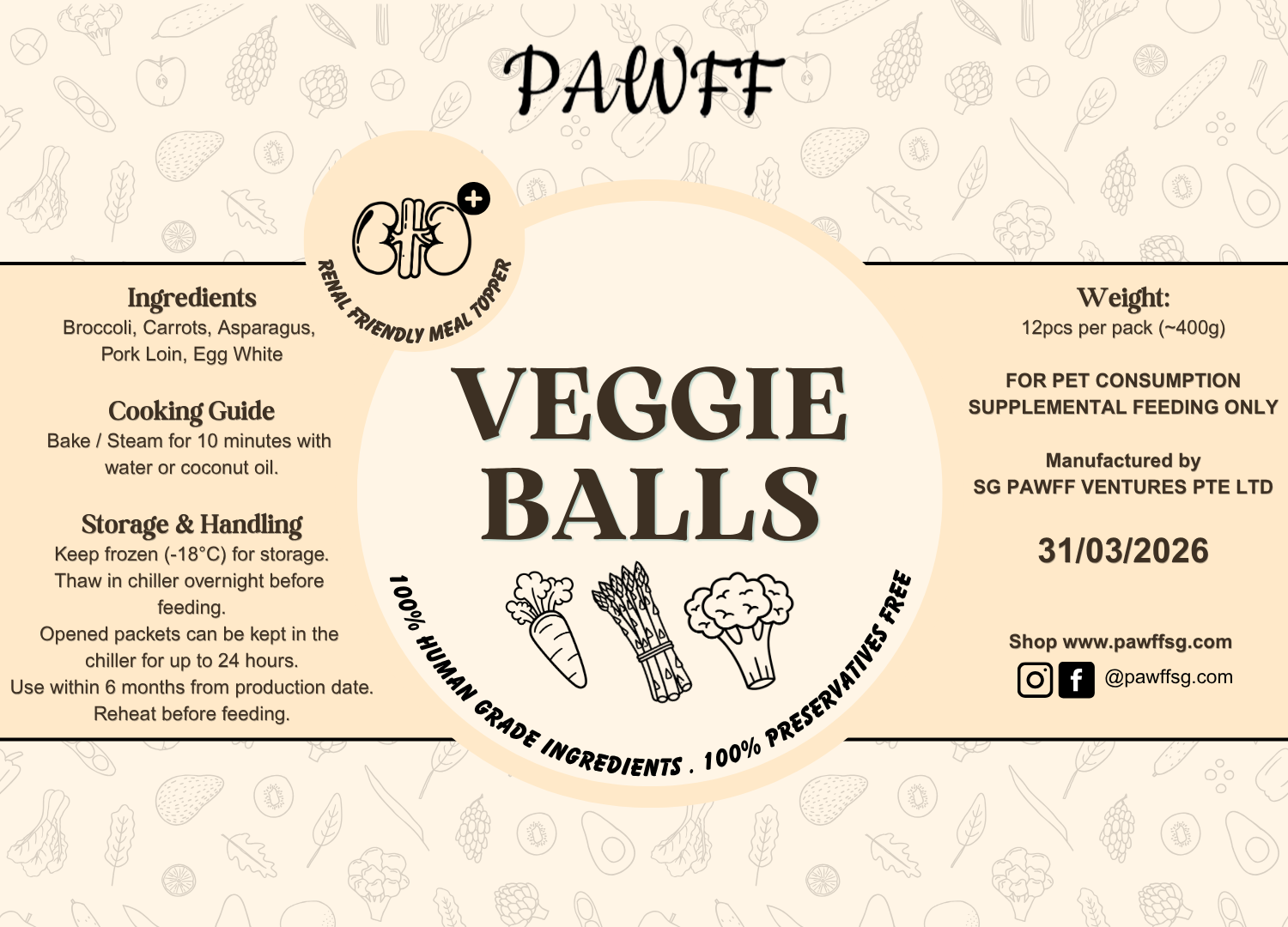 Veggie Ball (Kidney Friendly)
