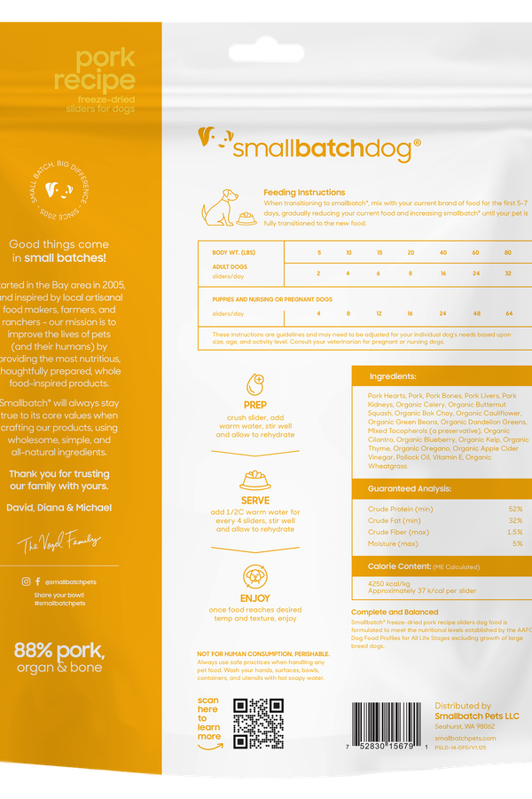 Smallbatch Freeze Dried Pork Sliders