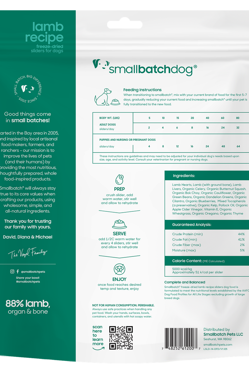 Smallbatch Freeze Dried Lamb Sliders