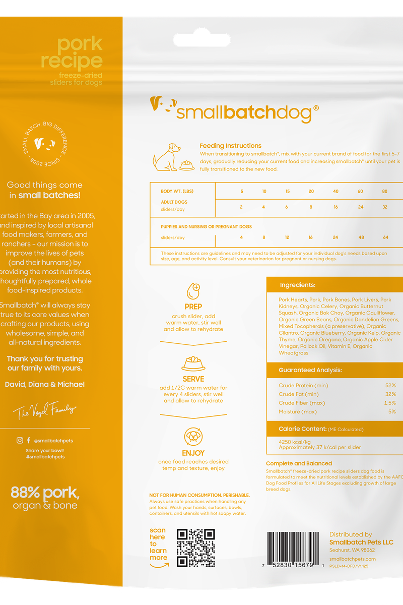 Smallbatch Freeze Dried Pork Sliders
