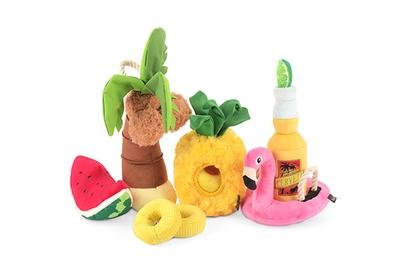 Tropical Paradise Squeaky Plush Dog Toy