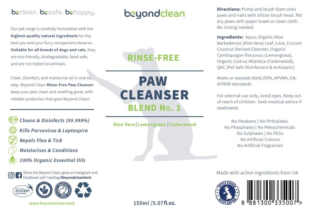 Beyond Clean Rinse-Free Paw Cleanser 150ml