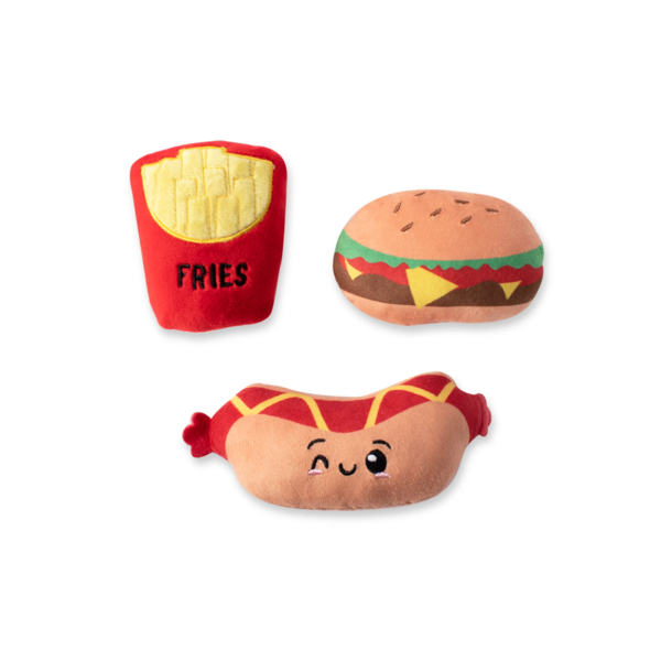 Mini Fast Food, Dog Squeaky Plush toy 